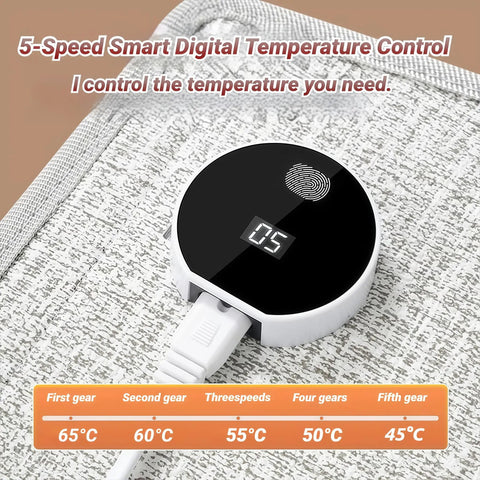 Digital control panel of Under Desk Leg Warmer Heater With Six Temperature Settings And Timer Five Second Rapid Heating