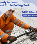 Worker using Beefy 4 Inch Stainless Steel Cable Puller Sheave For Heavy Duty Conduit Feeding on construction site