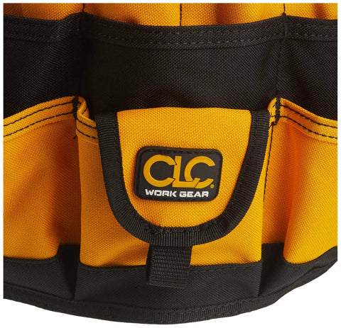 Close-up of In And Out Bucket With 61 Pockets 36 Exterior Triple Row Pockets And 25 Interior Pockets Heavy Duty Tool Organizer Bag