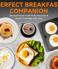 Delicious breakfast options made with Bakers Friend Mini Panini Press Electric Griddle Non Stick Surface Stainless Steel Compact Sandwich Maker.