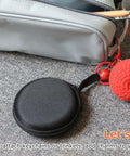 Slick Durable Hardshell Earbuds Case For Apple Ear Pods And Skullcandy Wired Headphones Bumpresistant Travel Tote in black.