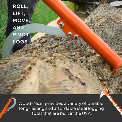 30 Inch Steel Hookaroon Built In The USA Orange Powder Coat Durable Steel Handles And Hooks For Log Handling