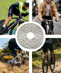 All In One Bike Chain Kit for 6 7 8 Speed 126 Links with Chain Tool, Master Links, and Bicycle Bell with cyclists and chain