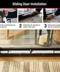 Heavy Duty Folding Door Security Bar With Adjustable Length From 25.5 To 43.5 Inches For Hinged And Sliding Doors setup guide