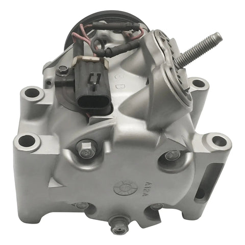 Remanufactured Air Conditioning Compressor With Clutch Hassle Free Swap Keeps The Cabin Crisp Crush Summer Heat Heavy Duty Auto Cooling System Solid Performer Tested Leak Free GG561 Cross Reference Replacement - close up.