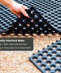 Interlocking Rubber Floor Mat For Indoor And Outdoor Use Anti Fatigue With Drainage Holes Restaurant Kitchen Bar Safety Mat