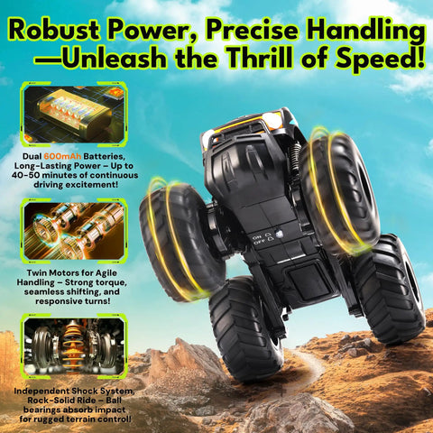 1to16 Scale Totally Waterproof Monster Truck RC Car Amphibious Remote Control Vehicle 4WD on rocky terrain