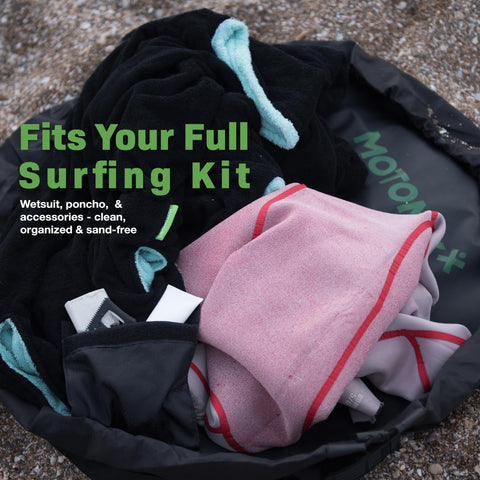Wetsuit Changing Mat And 2 In 1 Gear Bag With 5000X Waterproof Tech Keeps You And Your Car Clean And Dry Fits 2 To 3 Wetsuits Or 1 Wetsuit Plus Gear Must Have Surf Scuba And Diving Accessory Gift with gear inside