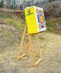 Adjustable Archery Target Stand For Straw Target Bags Garden Practice Pine Wood Portable And Sturdy 33.5 Inch Height 18 Inch