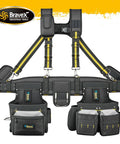 Built Tough Tool Belt Set With Suspenders And Pro Vest Ultra 20 Pouches H Style for Framers Carpenters Electricians