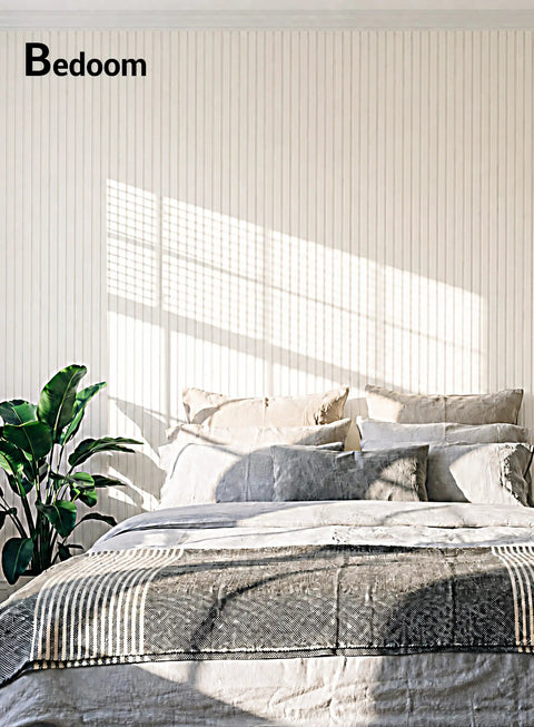 Elegant bedroom setup featuring 12 Pack Self Adhesive Soundproof Wall Panels 12X12 Peel And Stick Acoustic Foam Tiles for acoustic treatment.