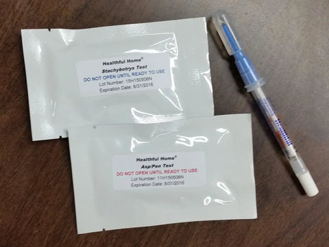 Rapid 5 Minute Mold Test Kit For Aspergillus Penicillium And Stachybotrys With Expert Consultation packaging and test swab