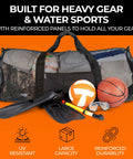 Massive 129L 35 Inch Mesh Duffle Bag For Scuba Gear Snorkel Sets And Swim Essentials Water Resistant Mesh with sports gear