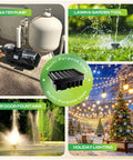 Weatherproof Outdoor Electrical Box Protects Power Strips Timers Extension Cords Reels Transformers Lights And Tools Indoor Safe Dry IP55 Rated Enclosure For Cables And Electrical Gear Heavy Duty Large Black with water pump, garden tool, fountain, holiday lighting uses
