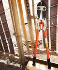PowerPivot Center Cut Double Action Bolt Cutter Beast, 36-Inch Heavy Duty Tool with induction hardened center blades resting.