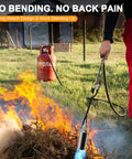 Beast Mode Heavy Duty Propane Weed Burner Torch With 1,800,000 BTU Flame Thrower, igniting weeds with long flame and propane tank