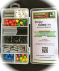 Organic Chemistry Molecular Model Set 120 Piece Kit with Color Coded Hydrogen, Carbon, Oxygen and Nitrogen Atoms in case