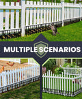 14 Pack No Dig Fence Panels 19.5 Feet Long And 13 Inch High Animal Barrier in garden showing pet and plant protection scenarios