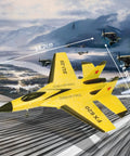 Beginner Friendly 2CH RC Plane Ready To Fly Hobby Glider With Luminous Yellow Strip Lightweight EPP Foam