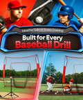 Backyard Baseball And Softball Batting Net 7x7 Ft Backstop For Hitting Pitching And Throwing With Batting Tee And Carry Bag Red Durable Aluminum Frame And 7 Ply Net For Daily Backyard Practice Sessions