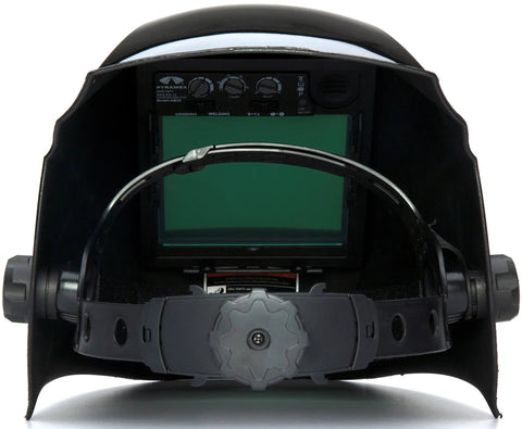 Interior view of Wham 3030GB Solar Powered Welding Helmet With Pivot Headgear Four Arc Sensors Ultra Comfortable Fit