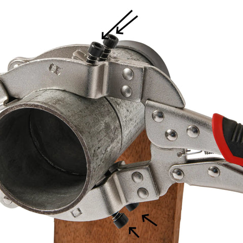 Locking Welding Pipe Pliers Clamp 14 Inch Round Tube Clamp For Welding Metalworking And Woodworking Heavy Duty DIY Projects 1 Pack With Secure Locking Mechanism And Four Pads For Firm Grip For Pros And DIY Folks, gripping metal pipe