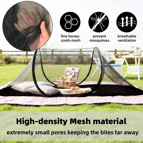 Ultra Dense Mosquito Tent With Foldable Mesh For Single Person Keeps NoSeeUms Out With TightWeave Net Perfect For Camping Travel