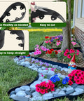 Plastic Landscape Edging Kit for Flower Beds and Pathways, 40 Foot Long and 3 Inch Tall, Easy No Dig Garden Border with colorful flowers