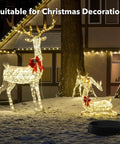 6ft Indoor Outdoor Extension Cord 16 Gauge 3 Conductor SJTW, 2 Pack, Black, 3 Prong, in snow lighting up Christmas decor