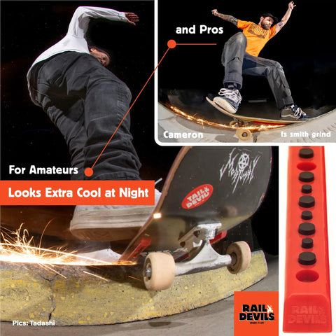 Sparking Skateboard Rails With Infused Flint Cylinders For Dope Sparks On Lipslides Boardslides And Grinds A Premium Accessory