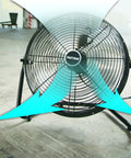 18 Inch High Velocity Fan With Metal Construction 3 Speed Settings Tilt Adjustable Head Heavy Duty Black Air Circulator in garage