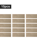 Non Slip Stair Treads For Wood Steps 28x9 Inch Beige 15-Pack Indoor Runner Mats With TPE Backing, shown in grid layout