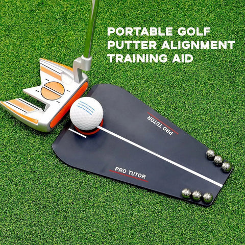 Putting Trainer With Mirror Practice Aid To Align Eyes And Putter Face, Groove And Path For Accurate Starts And Square Rolls