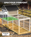 82 Inch Wooden Chicken Coop For 2 To 3 Hens Backyard Hen House With Nesting Box Pull On Tray Ramp And Roosting Bars Large Run Space