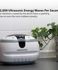 Top Rated Ultrasonic Jewelry Cleaner Delivers A Slick Shine To Eyeglasses Watches Rings Coins Razors And Gadgets Using Just Tap Water For Quick Deep Cleaning That Really Slaps And Leaves Everything Crisp in a compact design.
