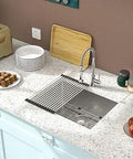 23 Inch Undermount Bar Sink In Brushed 16 Gauge Stainless Steel Single Bowl Under Counter Basin Fits 23 By 18 Inch Cutout