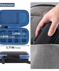Blue Hard Case For Bosch GLM100-23 And GLM165-40 Distance Measure, Protective EVA Shell Travel Box, Shockproof And Dustproof, Keeps Your Laser Distance Meter Safe And Ready To Roll. Open blue EVA case with 14.5 x 8.1 x 4.3 cm dimensions