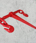 Two Pack Ratchet Load Binder With Grab Hooks For 1/2 To 5/8 Grade 70 Transport Chain, Heavy Duty Tie Down Tool