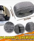 Gap Fill Steel Wool Roll For Mice Control And Rust Cleanup, 3.2 X 22.5 Feet, Handy Hardware Kit With Gloves And Scissors