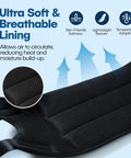 Close-up of ultra soft breathable lining on No Sagging Bamboo Foot Rest For Travel And Office, reducing heat and moisture.