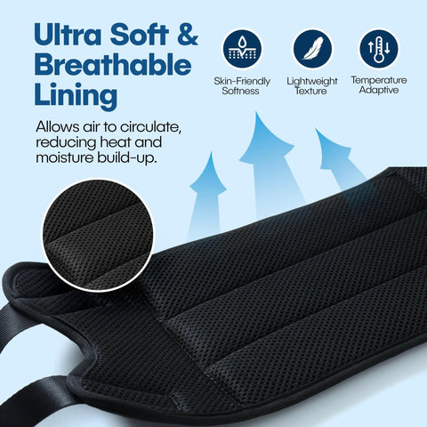 Close-up of ultra soft breathable lining on No Sagging Bamboo Foot Rest For Travel And Office, reducing heat and moisture.