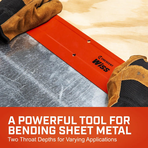 Sheet Metal Folding Tool For Precise Bends Pro Grade 16 Gauge Steel Hand Tool For HVAC Pros Dual Throat Depth Red WF18 18 Inch Bender For Ductwork And Sheet Metal Projects