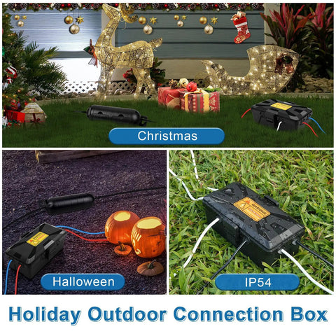 Medium Weatherproof Electrical Box For Rock Solid Power Strip Guard And Extension Cord Tidy Up With Secure Rubber Latches Rain Debris Shutoff Crafted For Backyard Projects used for holiday decorations outdoors, IP54 rated.