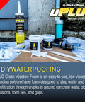 Foundation Crack Repair Kit With Polyurethane Injection Foam For Leaking Basement Walls 10 Foot Expands To Seal Water Leaks