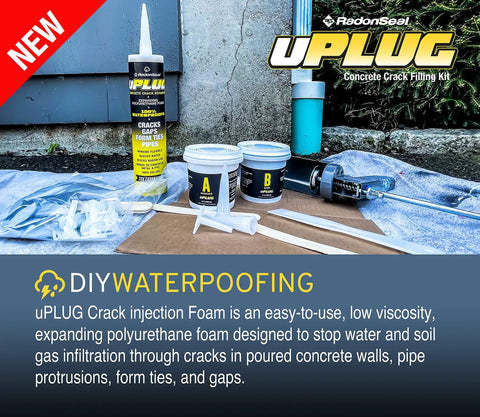Foundation Crack Repair Kit With Polyurethane Injection Foam For Leaking Basement Walls 10 Foot Expands To Seal Water Leaks