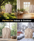 Heavy Duty Hammock Chair With Two Cushions And Protective Waterproof Cover for indoor and outdoor use, shown in different settings.