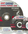 Long Life All Purpose Grinding Wheel Type 27 Depressed Center For Ferrous Metals Like Iron Steel And Welds, 4.5x0.25x0.875in, 25 Pack.