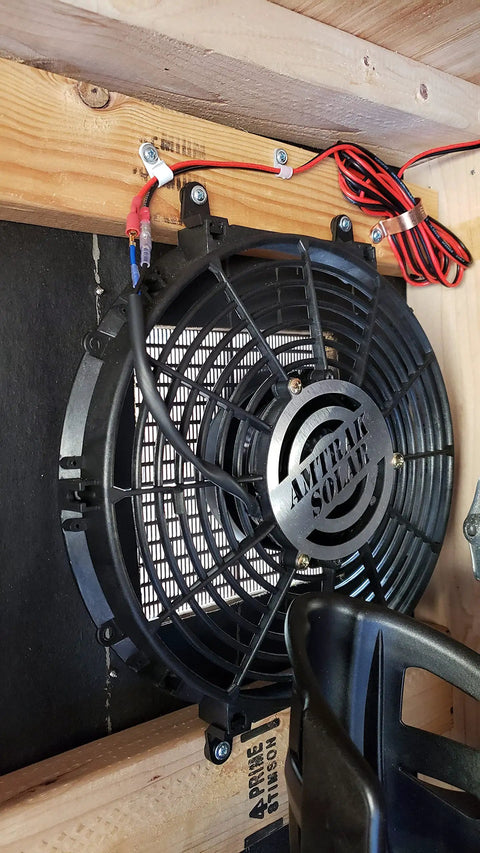 Mounted 50 Watt Solar Exhaust Fan For Attics, Garages, Greenhouses, Barns And Sheds With Waterproof Build, No Fuss Install, On Off Switch