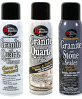 Stone Care Kit For Granite And Quartz 3 Piece Maintenance Set With Cleaner Sealer And Polish To Clean Seal And Renew Marble Travertine Tile