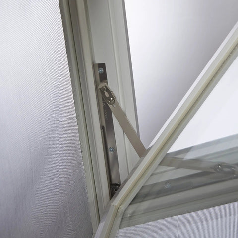 Heavy Duty Vinyl Window 32 By 22 Inches With Full Screen Coverage Insulated Glass 4 Point Sash Lock Internal Weeping System Removable Flange